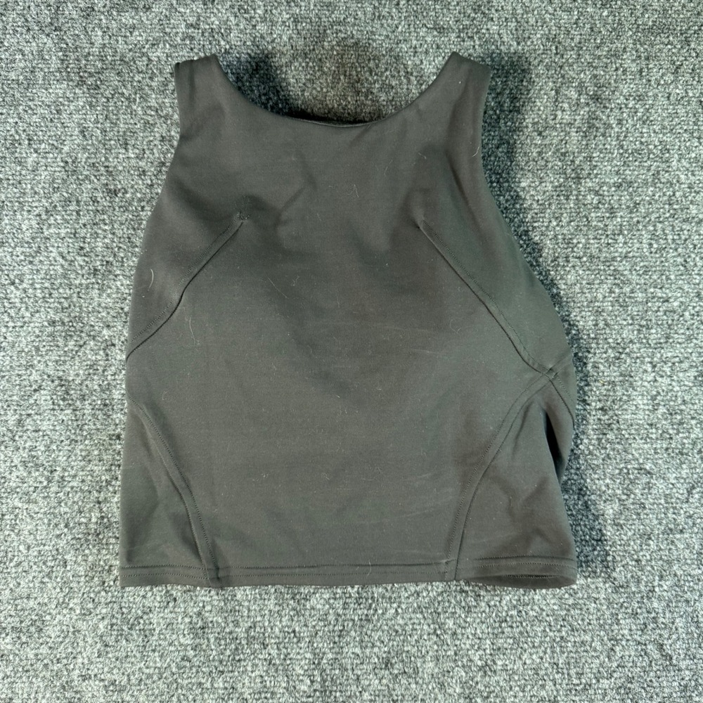 Lululemon Everlux High Neck Train Bra Black Racerback LW1CZ3S Womens Size 2